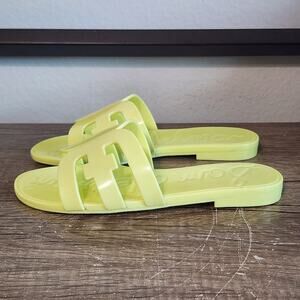 Sam Edelman Bay Jelly Slide Women's Sandals Shoes Flip Flops Size 6 Yellow